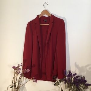 Red open blazer from Topshop